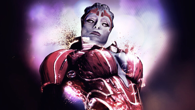 cyborg warrior in red armor