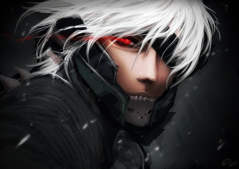 cyborg warrior with red eyes