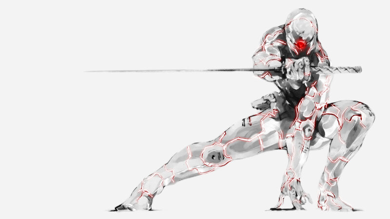 cyborg warrior with sword