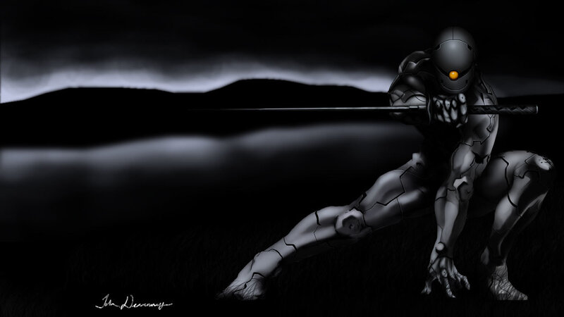cyborg warrior with sword