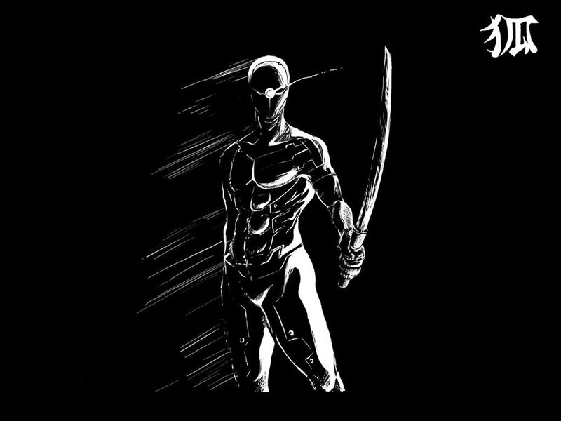 cyborg warrior with sword
