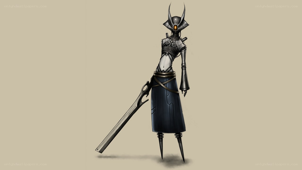 cyborg warrior with sword