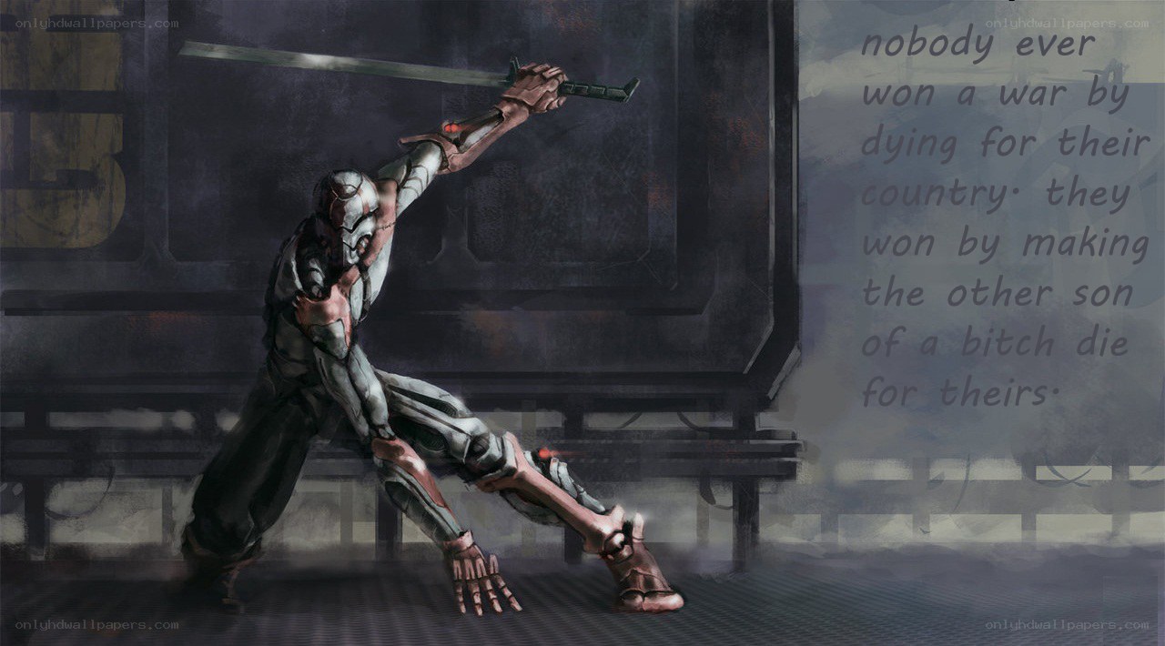 cyborg warrior with sword