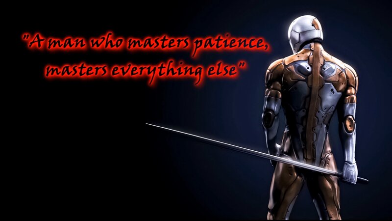 Cyborg Warrior with Sword — Black, Dramatic, Night