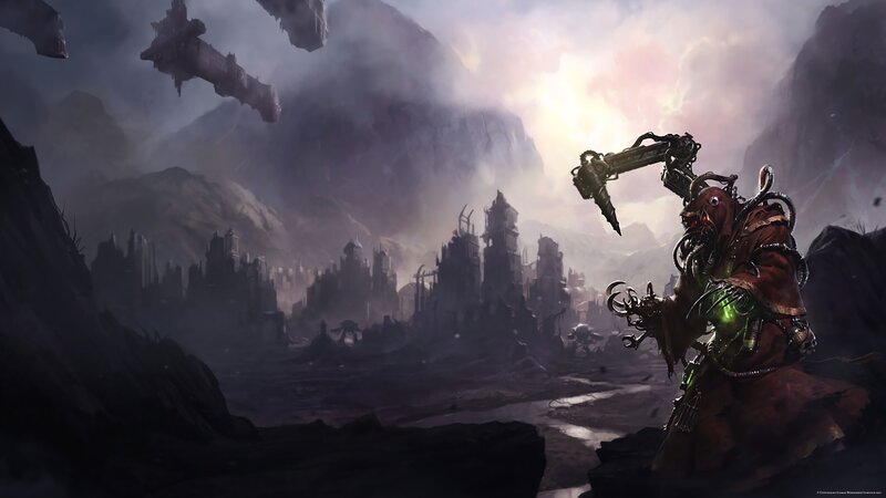 Cyborg Warrior with Weapon — Gray
