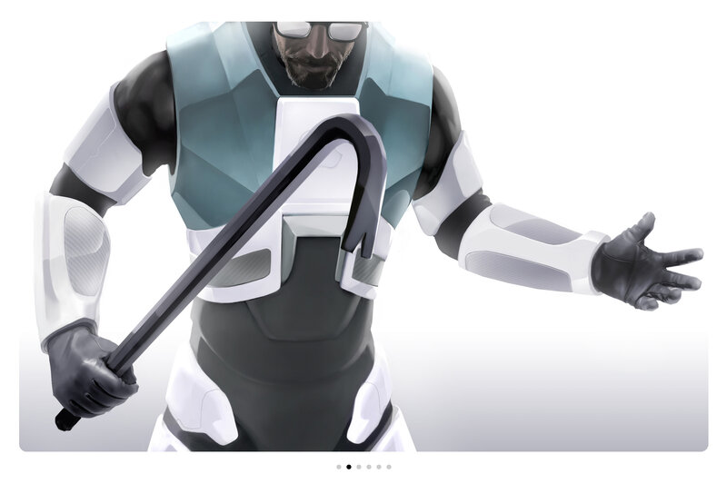 cyborg with crowbar