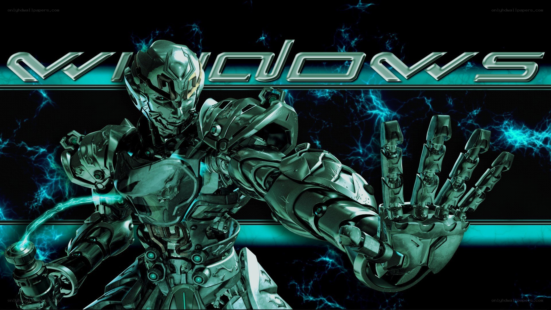cyborg with electric energy