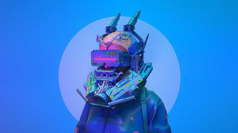 Cyborg with Exposed Brain