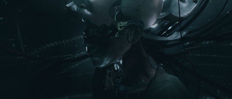 Cyborg with Exposed Neck