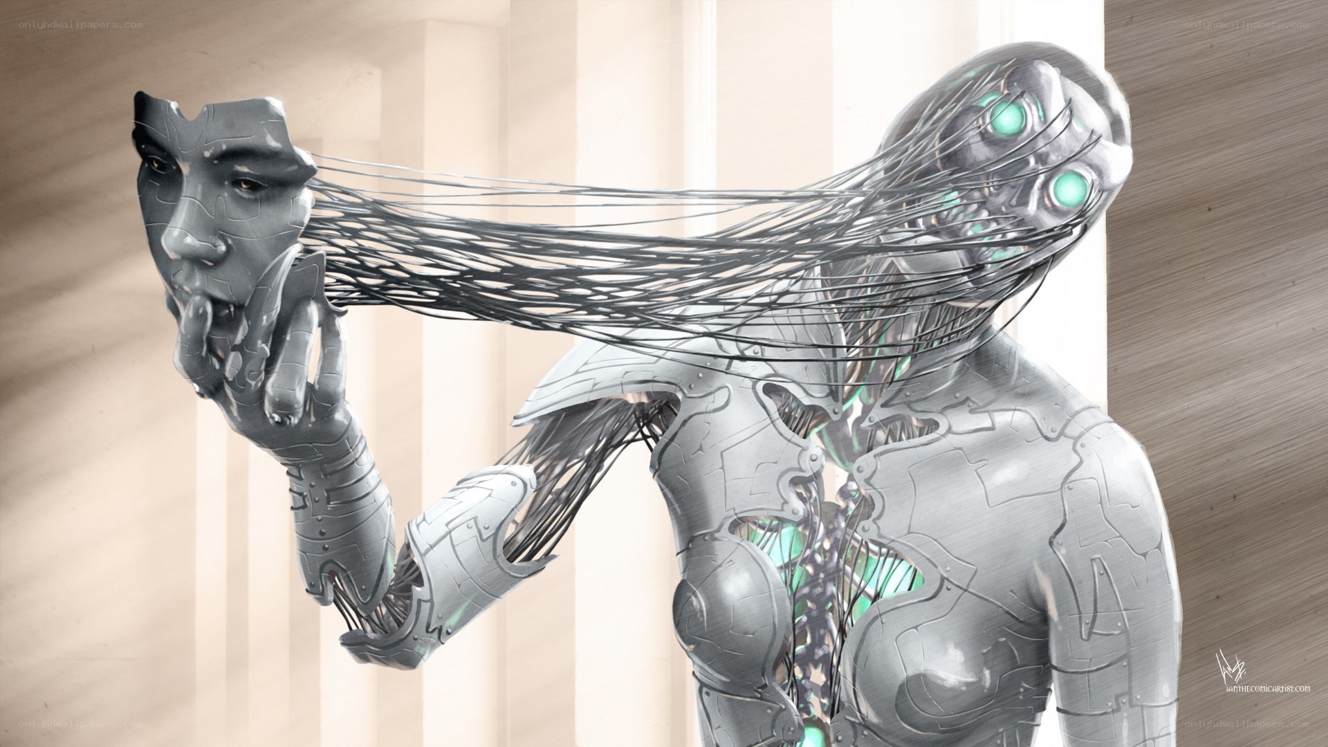 cyborg with face mask