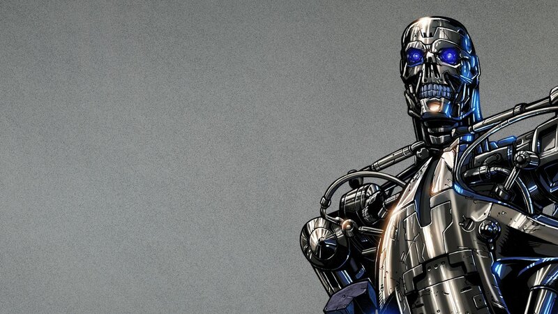 Cyborg with Skull Head