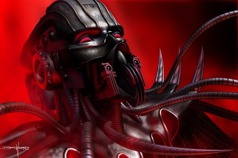 cyborg with tentacles