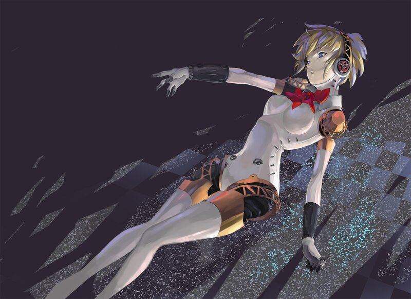 cyborg woman in motion
