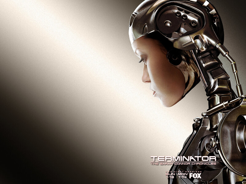 Cyborg Woman in Profile — Gray