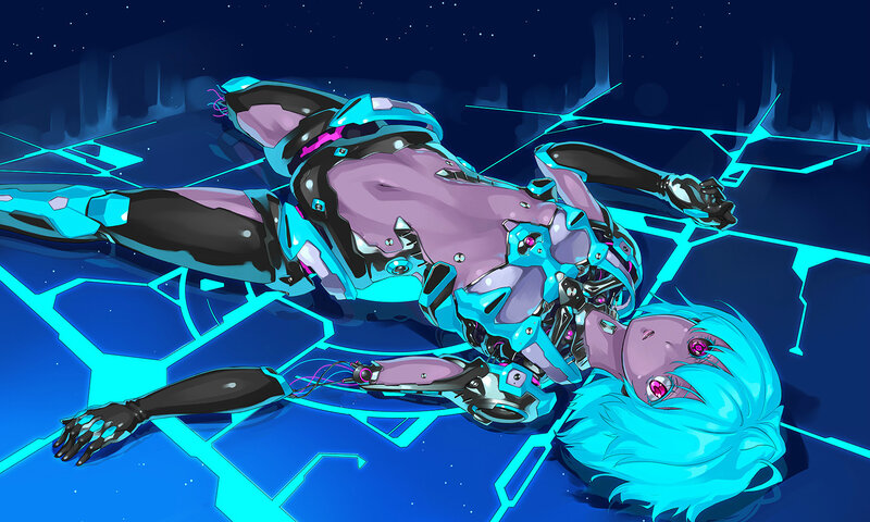 Cyborg Woman Lying Down