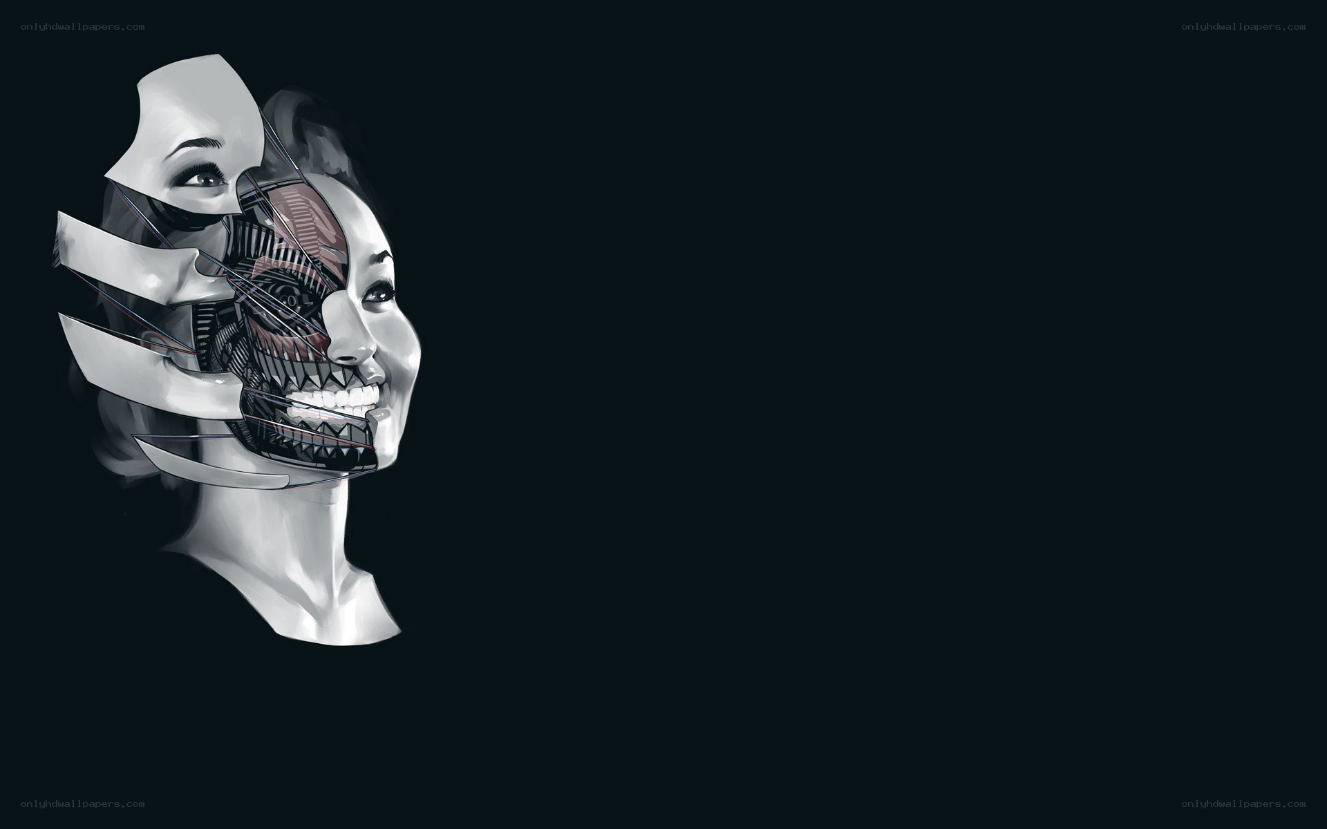 cyborg woman portrait