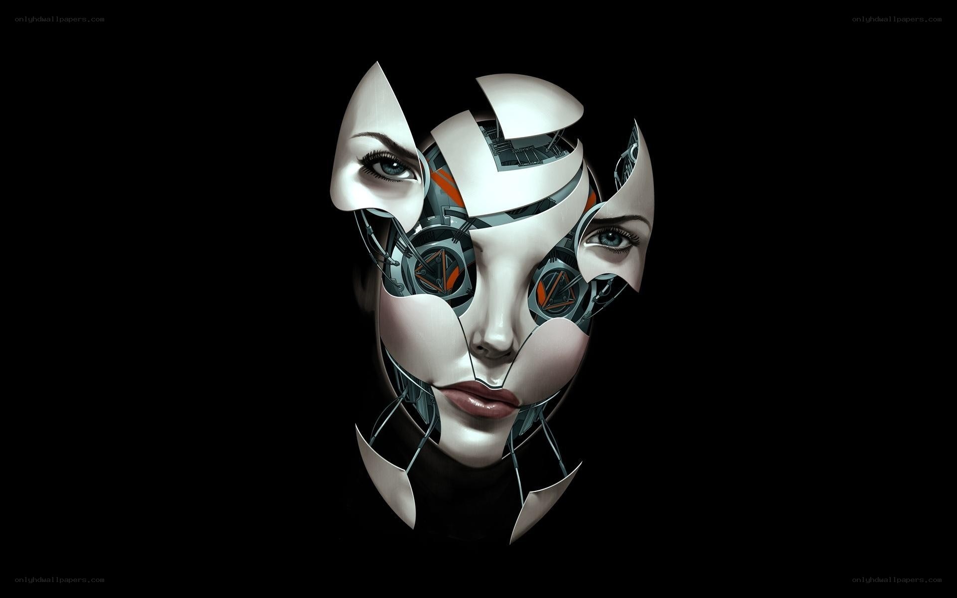 cyborg woman portrait
