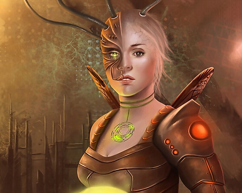 Cyborg Woman with Armor