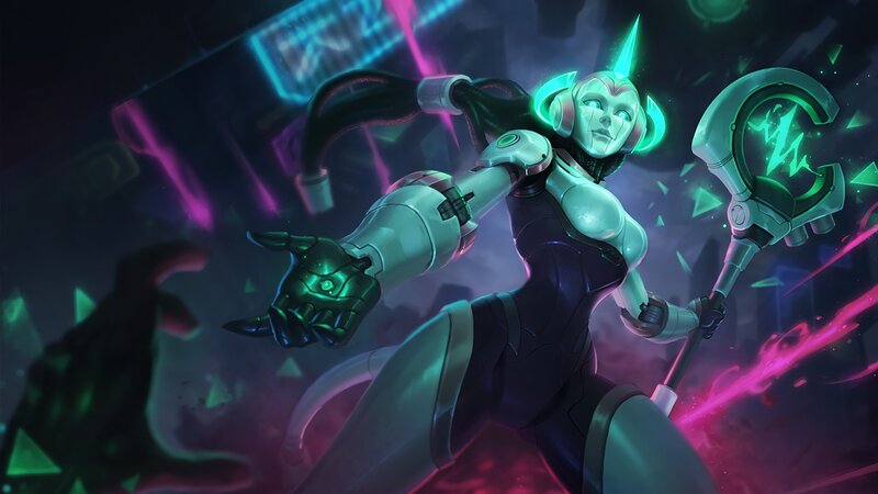Cyborg Woman with Staff