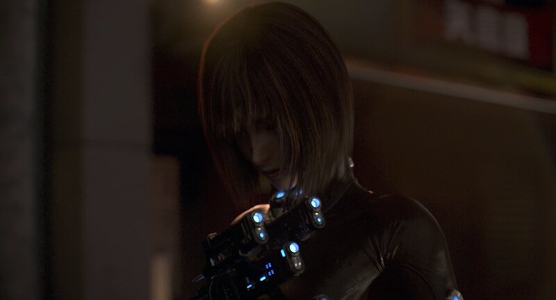 Cyborg Woman with Weapon — Black