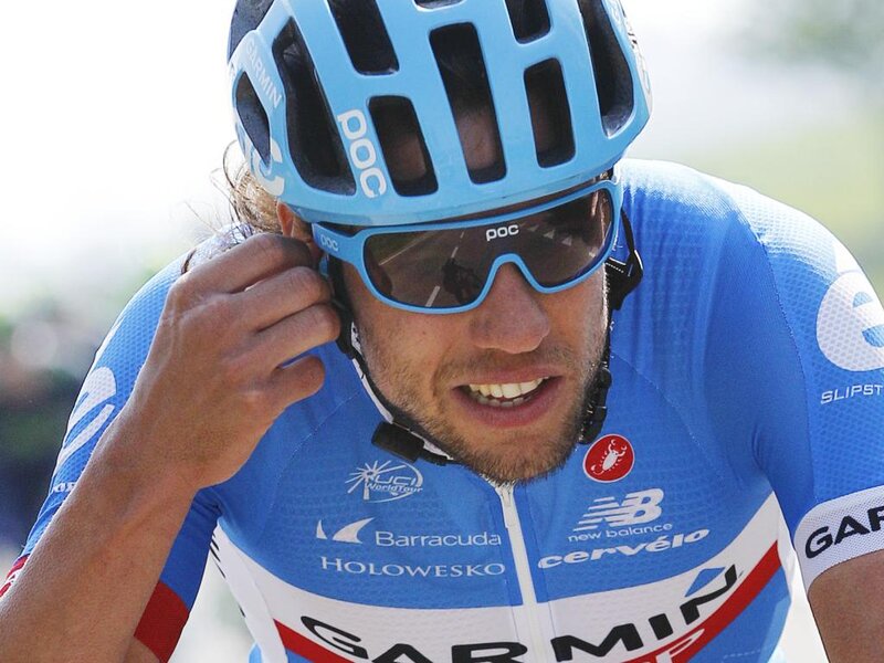 Cyclist Adjusting Helmet