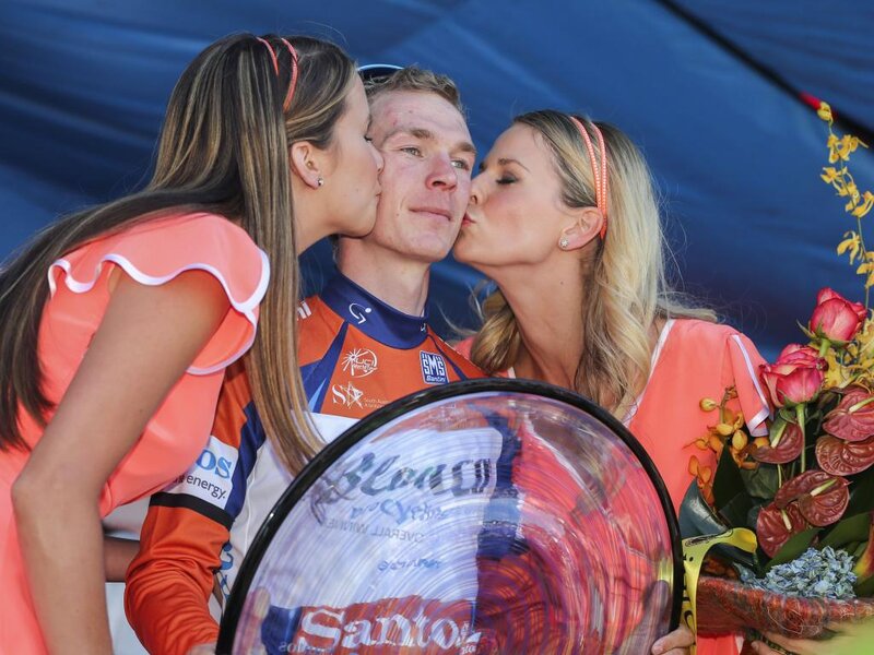 Cyclist Being Kissed
