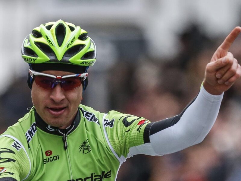 Cyclist Celebrating