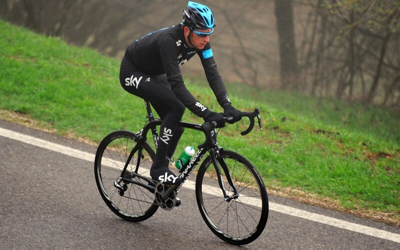 cyclist in black kit