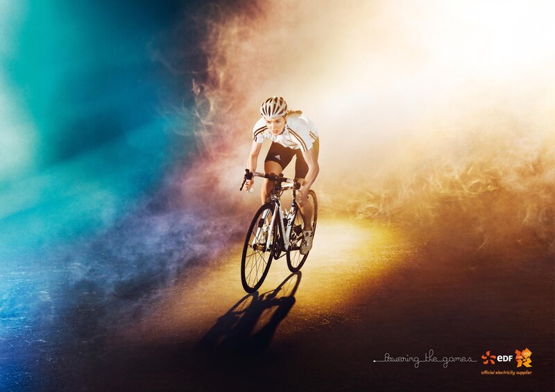 cyclist in motion