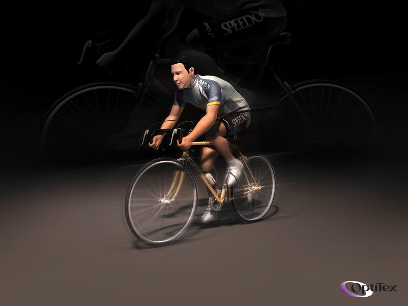 cyclist in motion