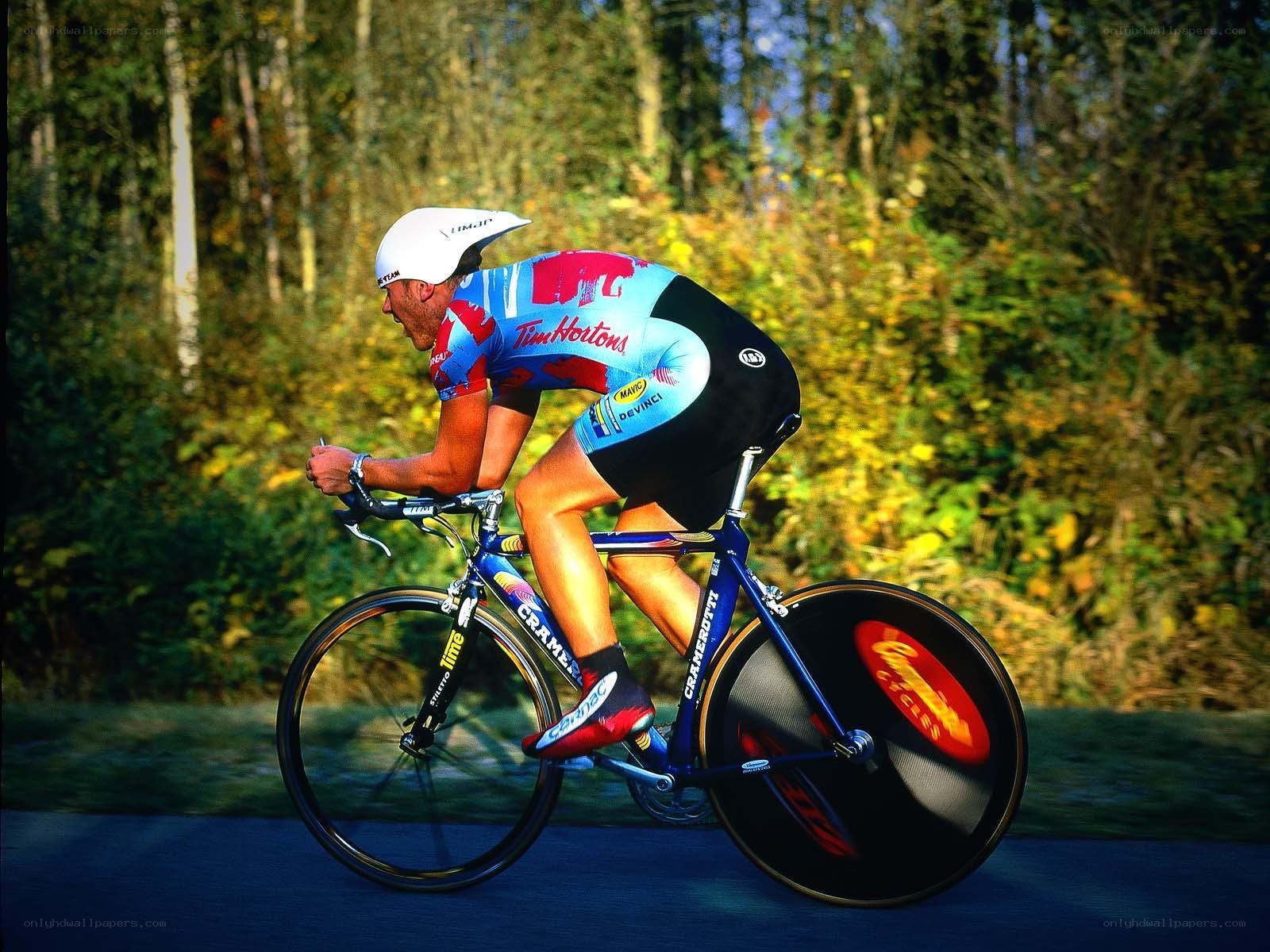 cyclist in racing gear