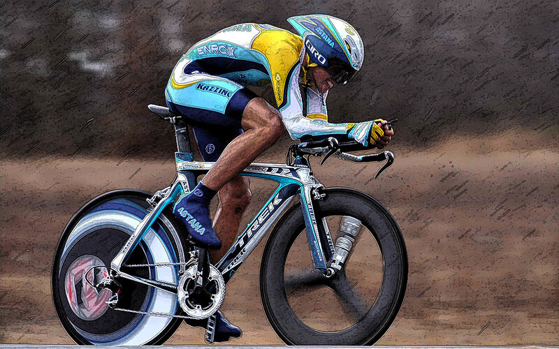 cyclist in racing gear