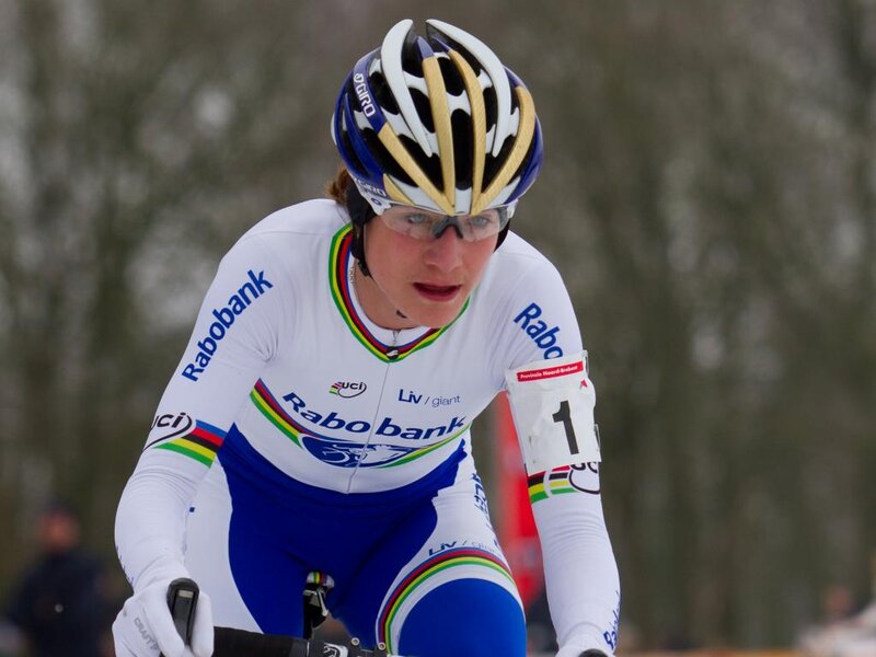 Cyclist in Racing Suit — White
