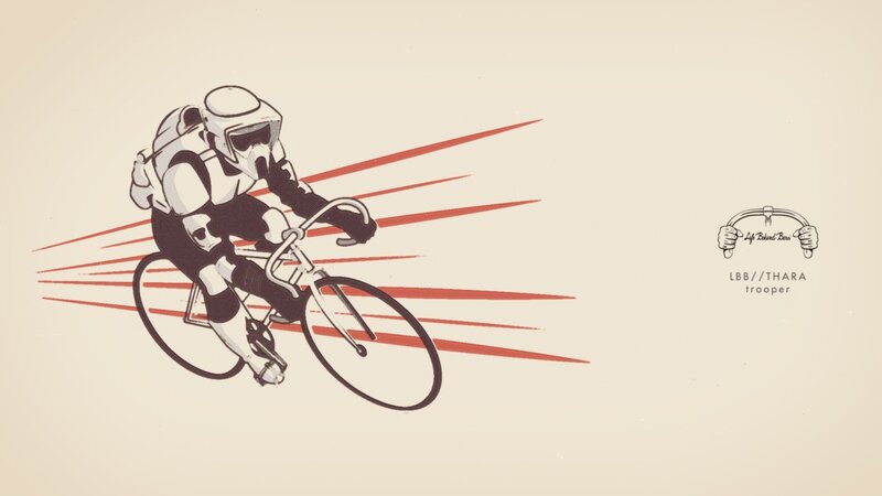 cyclist in stormtrooper armor