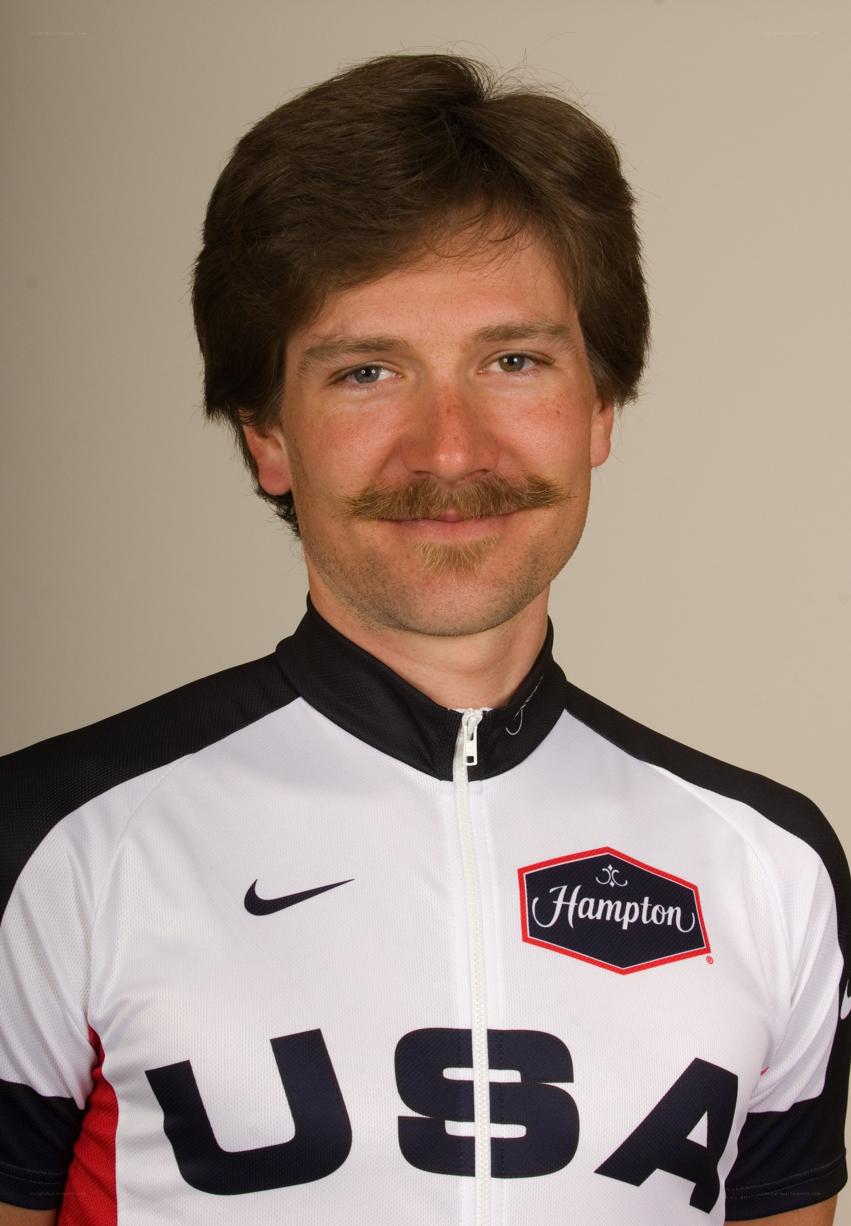 cyclist in USA team jersey