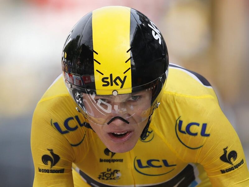 Cyclist in Yellow Jersey — Intense