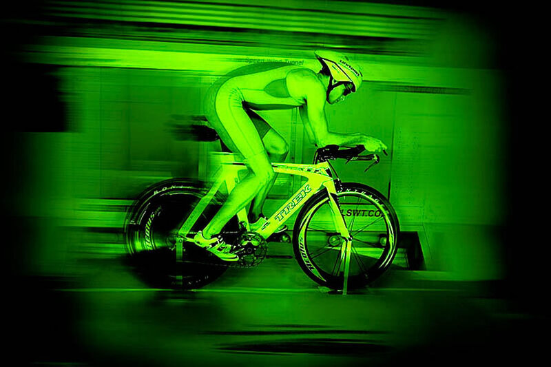 Cyclist on a Bike — Green