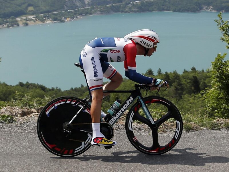 Cyclist on a Road Bike — Blue, Active