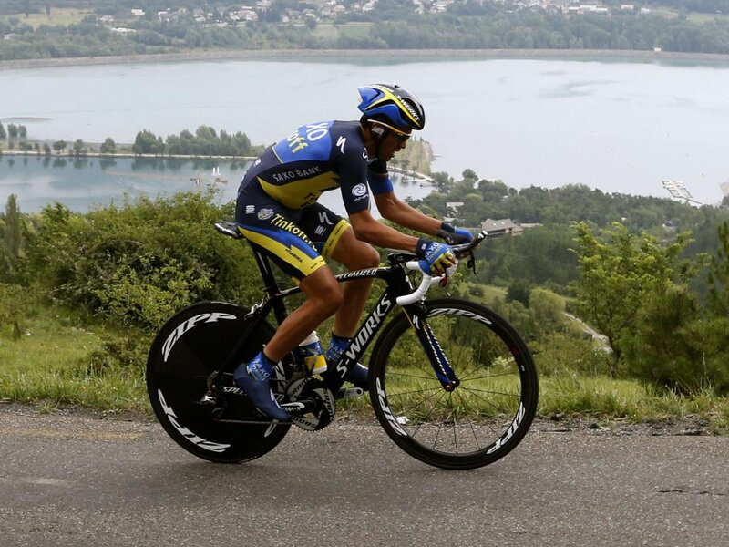Cyclist on a Road Bike — Blue