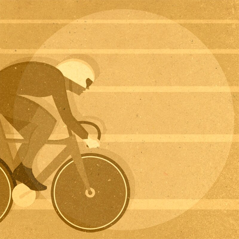 cyclist on a track