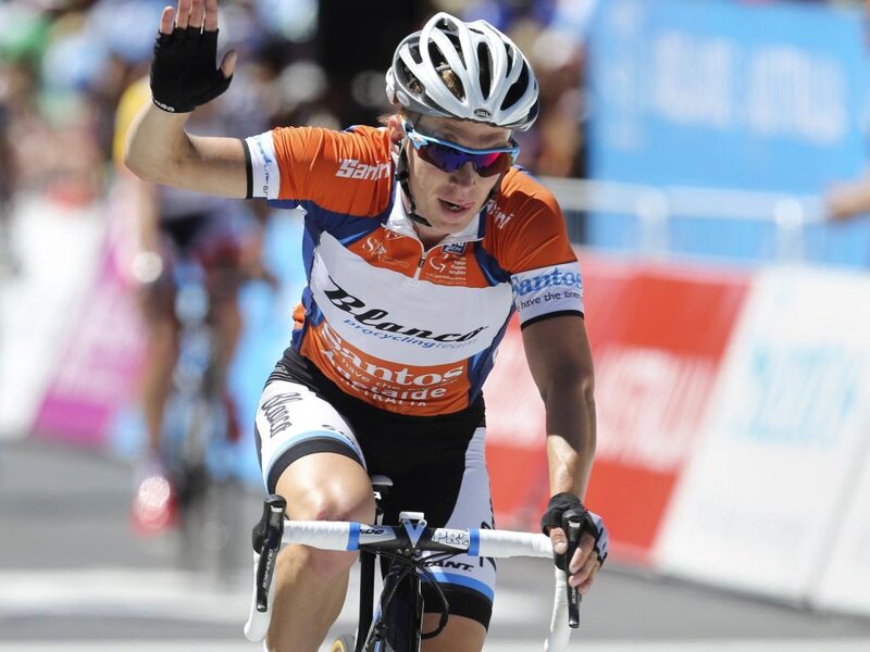 Cyclist on Bicycle — Orange
