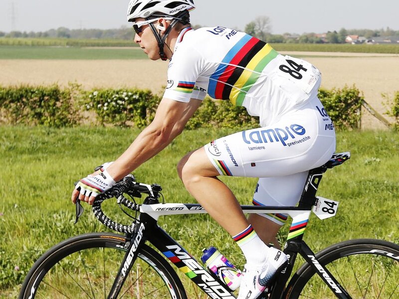 Cyclist on Bicycle — White