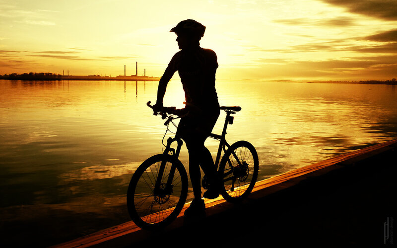 Cyclist on Bike