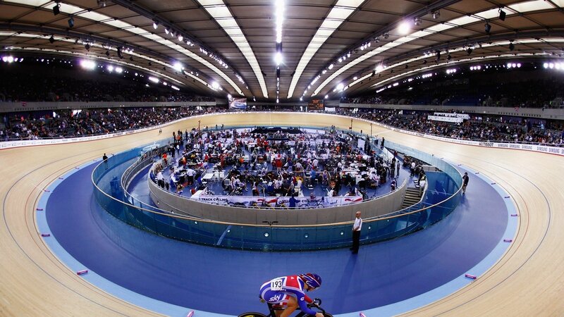 Cyclist on Velodrome