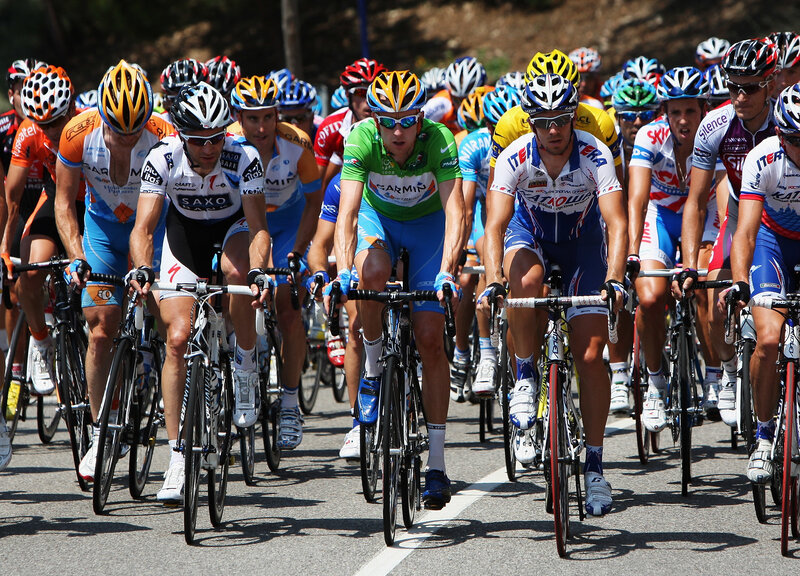 Cyclists in a race
