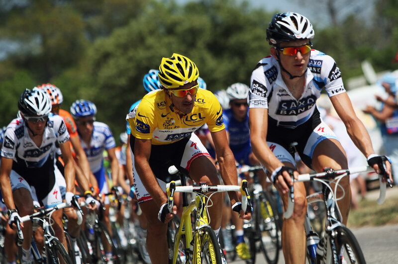 Cyclists in a race
