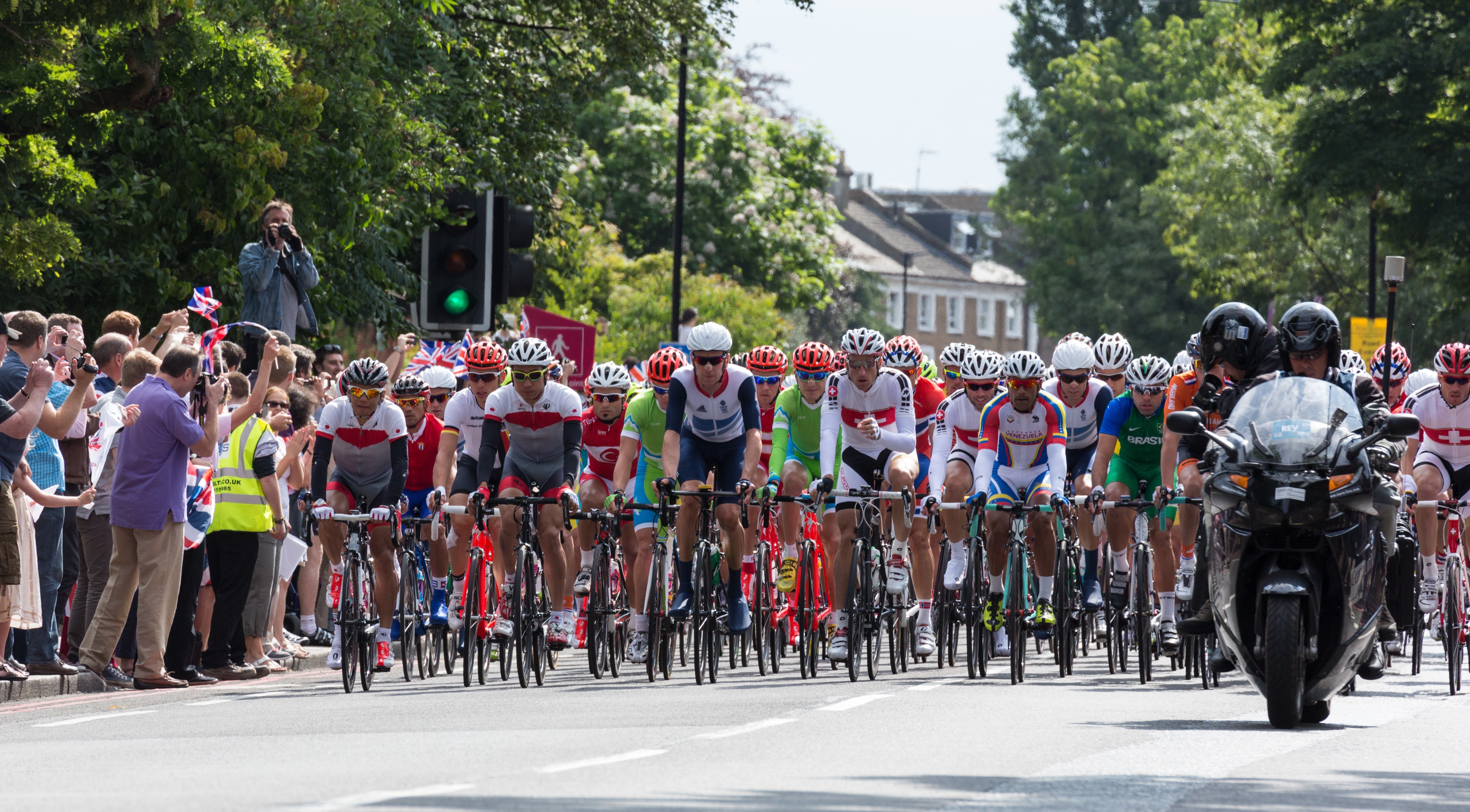 Cyclists in a race
