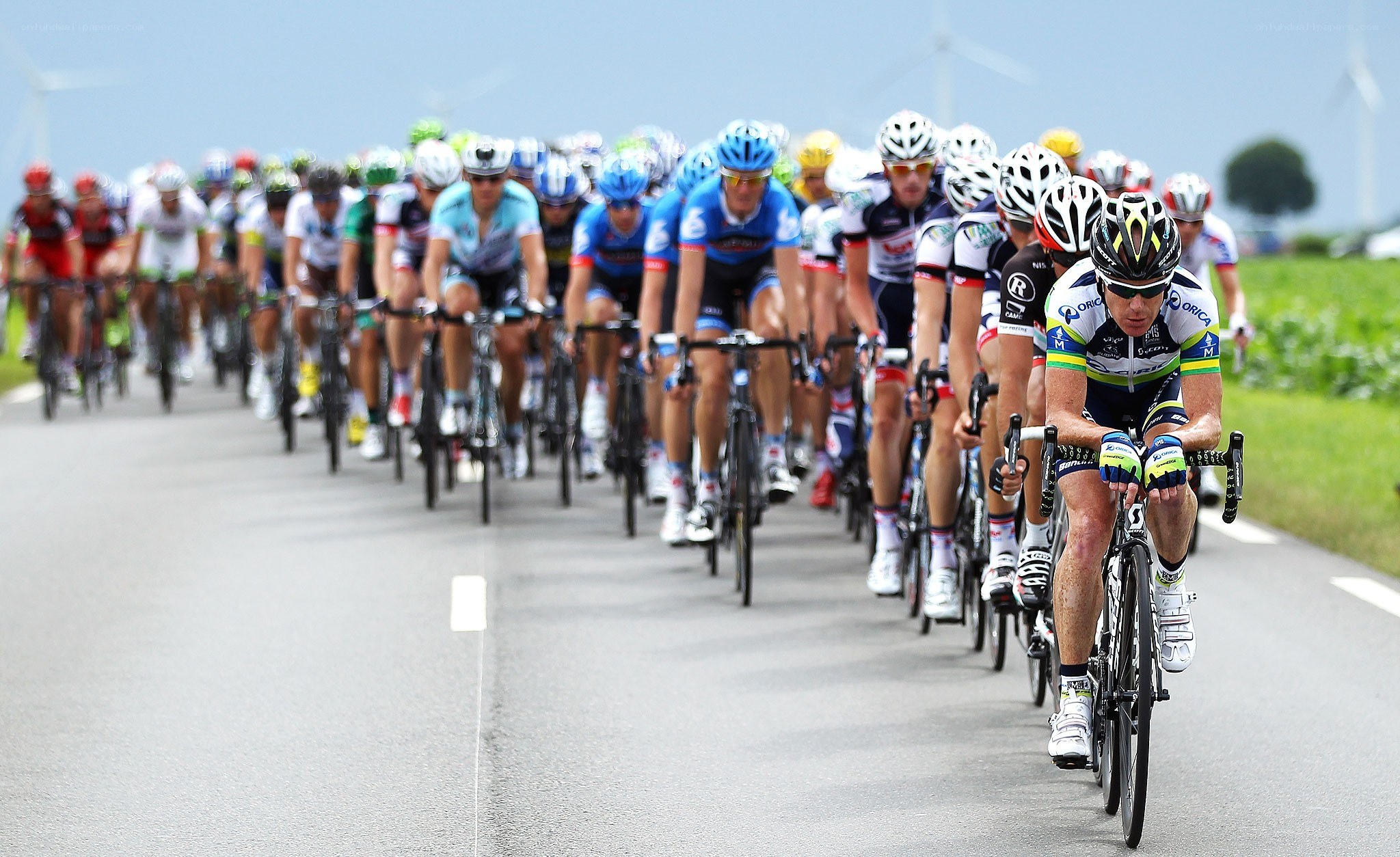Cyclists in a race