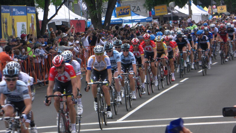 Cyclists in a Race — Black, Energetic