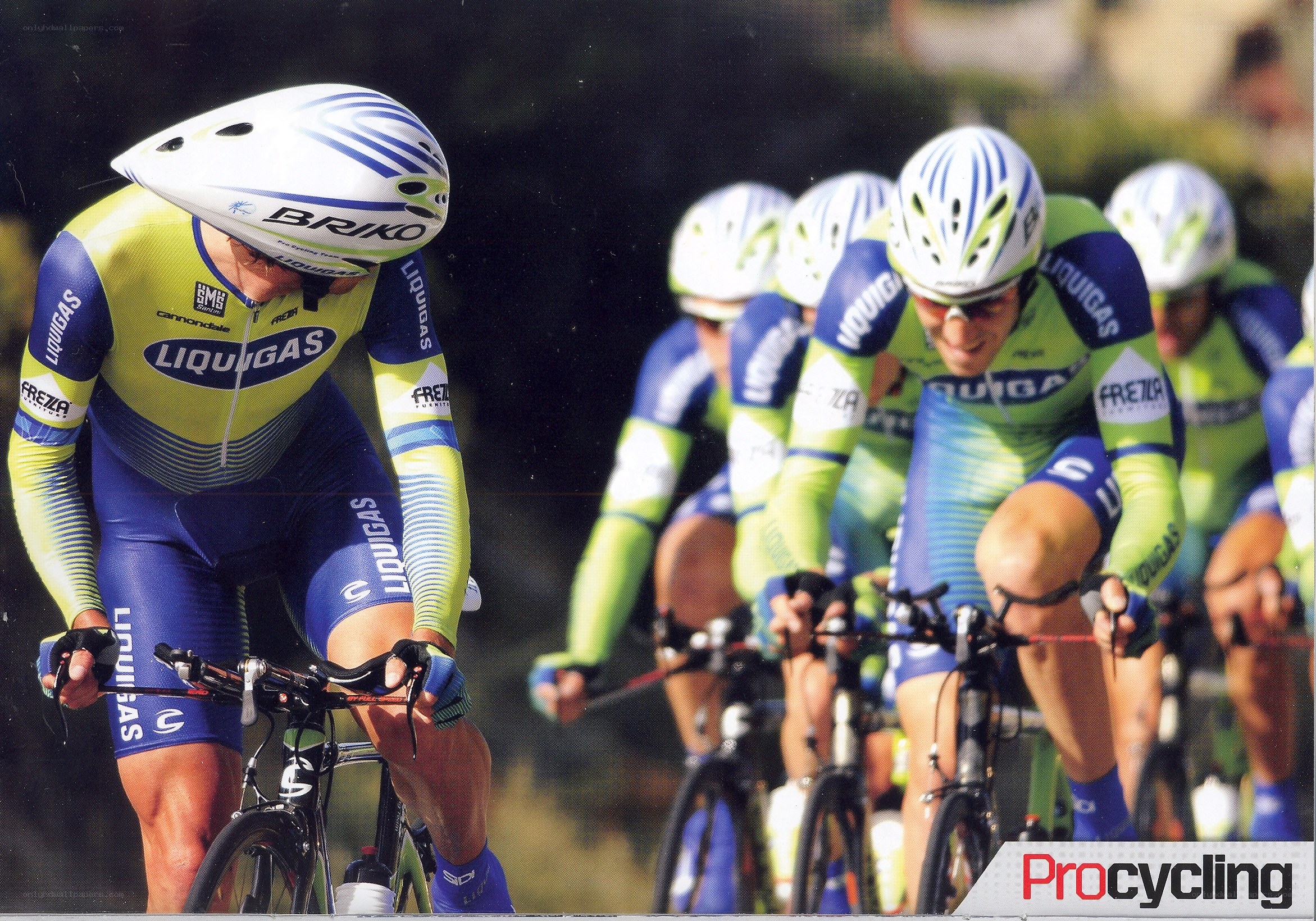 Cyclists in action